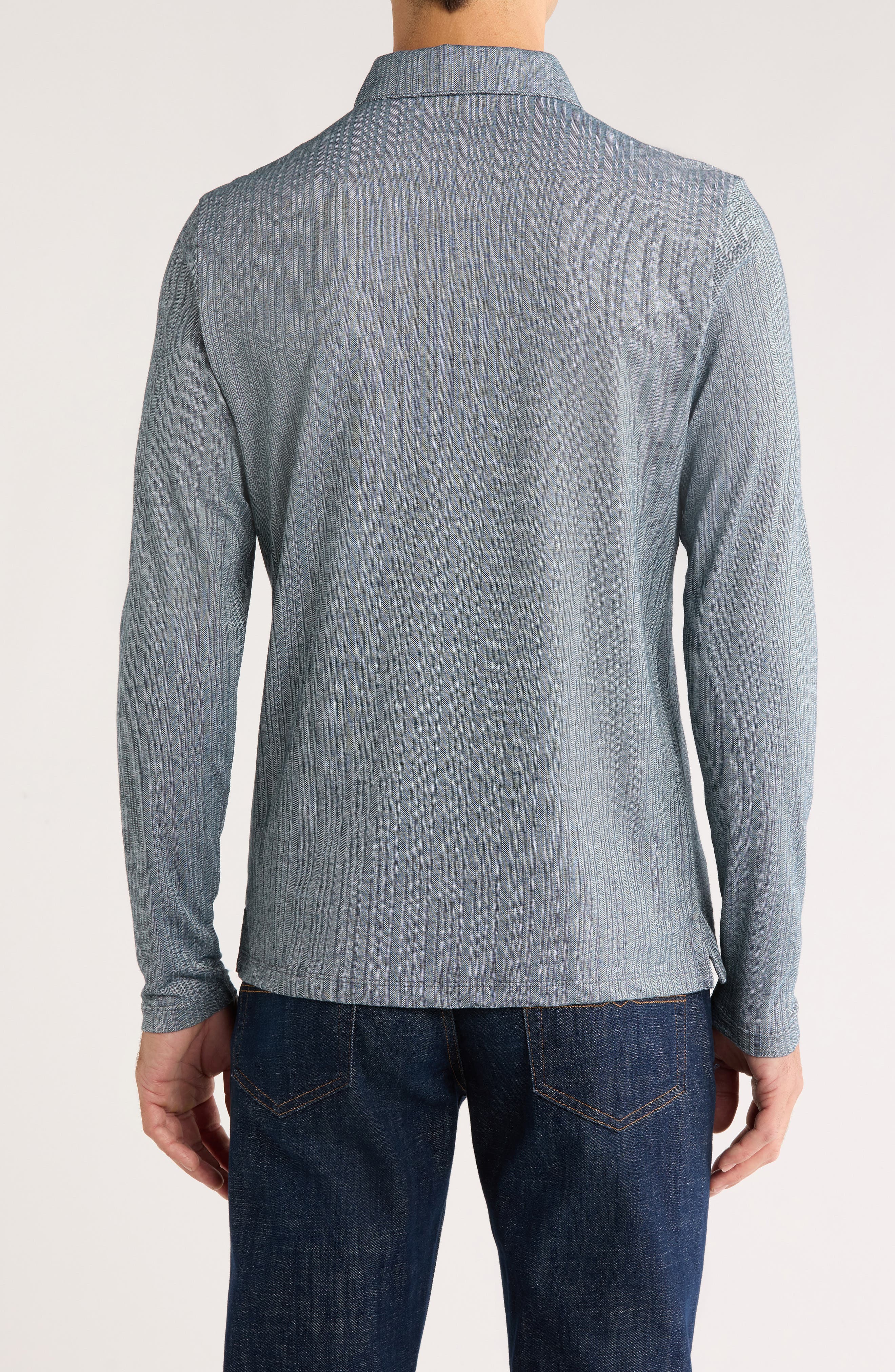 Monolif Stripe Long Sleeve Polo - image 4