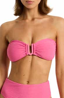 Sea Level U-Bar Bandeau Bikini Top