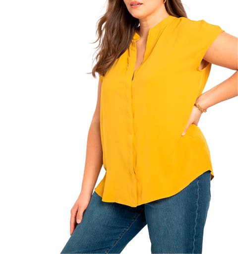 Notch Collar Blouse (Plus Available)