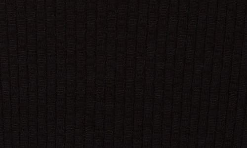 Max Studio Ruffle Trim Short Sleeve Sweater In Black