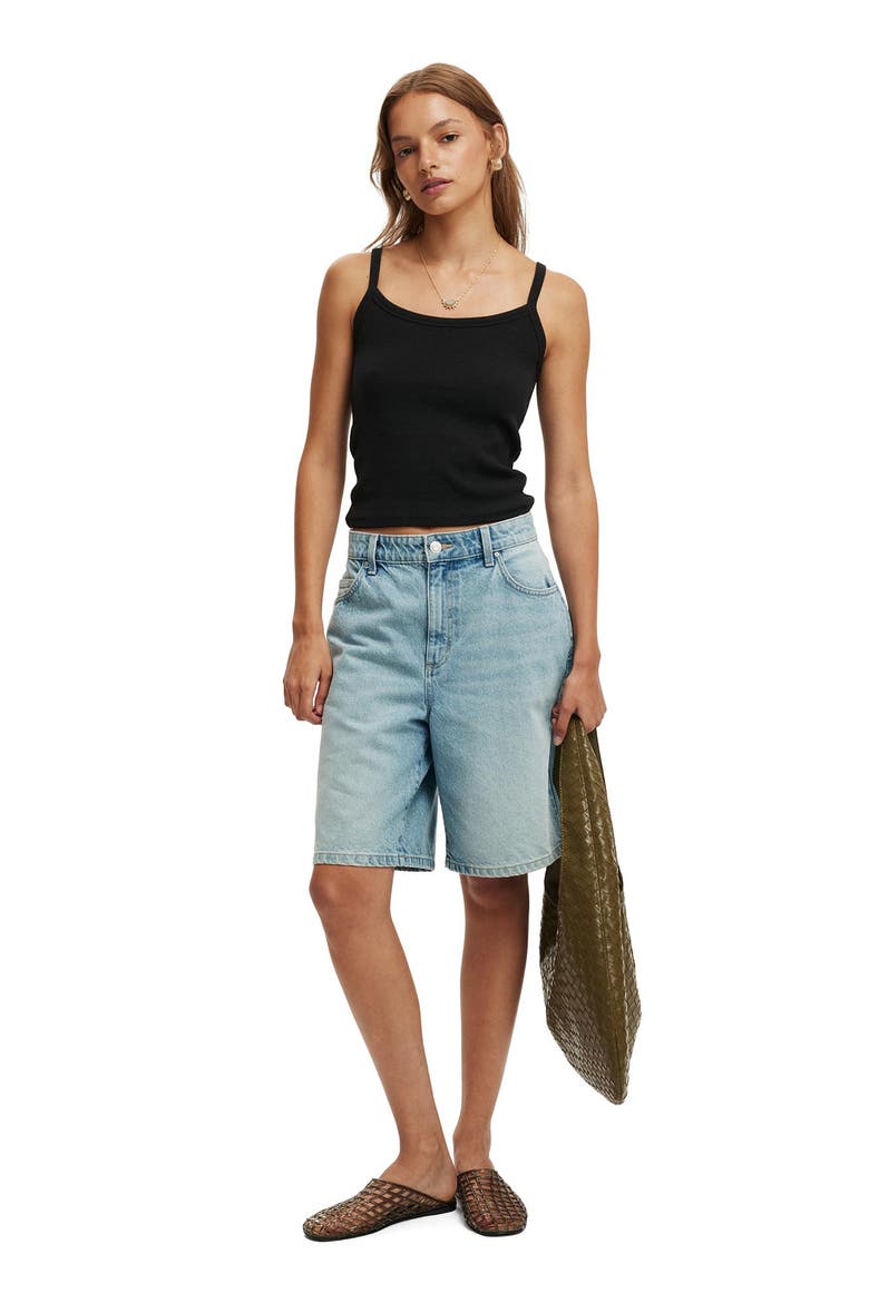 Women's Goldie Rib Scoop Cami, Alternate, color, Black