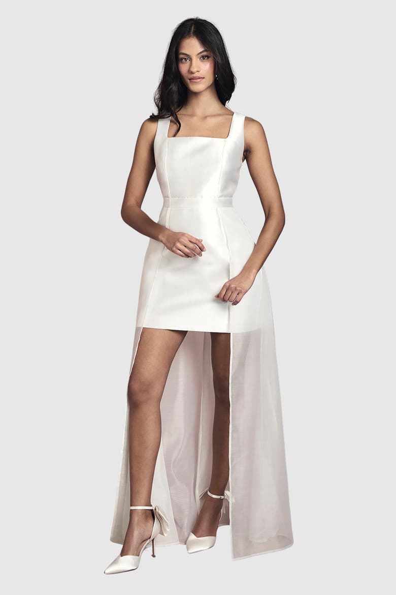 Petite Wide Strap Mini Dress, Main, color, Ivory