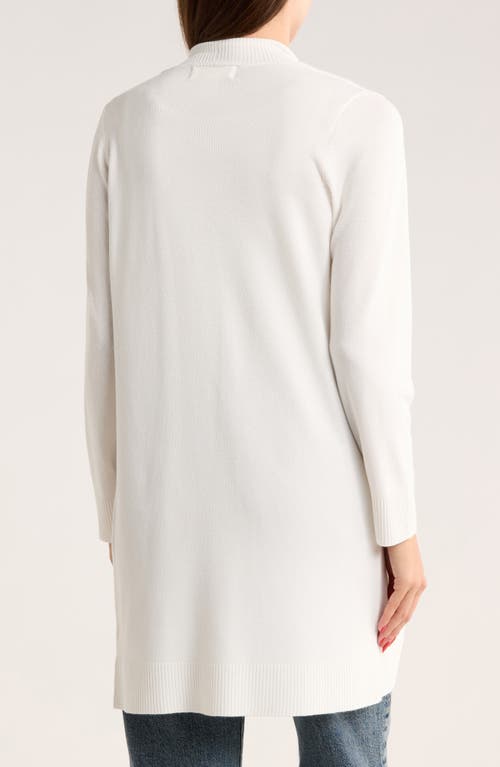 By Design Hudson Mid Thigh Lightweight Cardigan In White