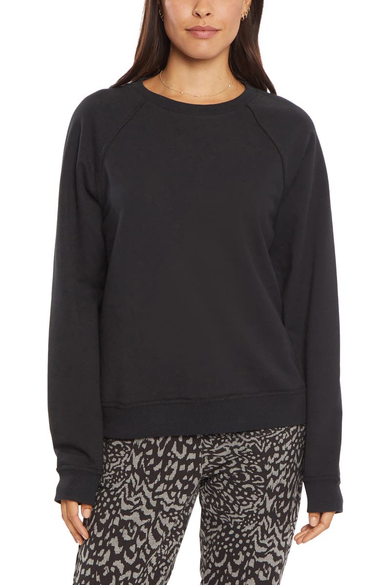 NYDJ Raglan Sleeve Cotton Blend Sweatshirt, Main, color,