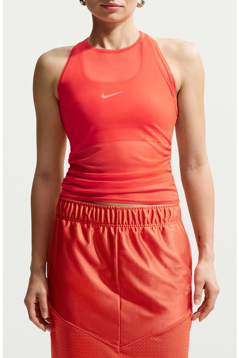Sheer Racerback Tank, Main, color, LIGHT CRIMSON/ SAIL