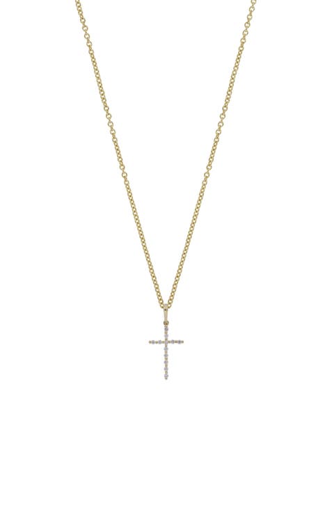 Diamond Cross Pendant Necklace