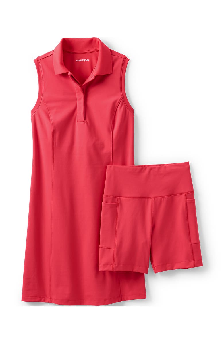 Lands' End High Impact Sleeveless Polo Dress, Alternate, color, 