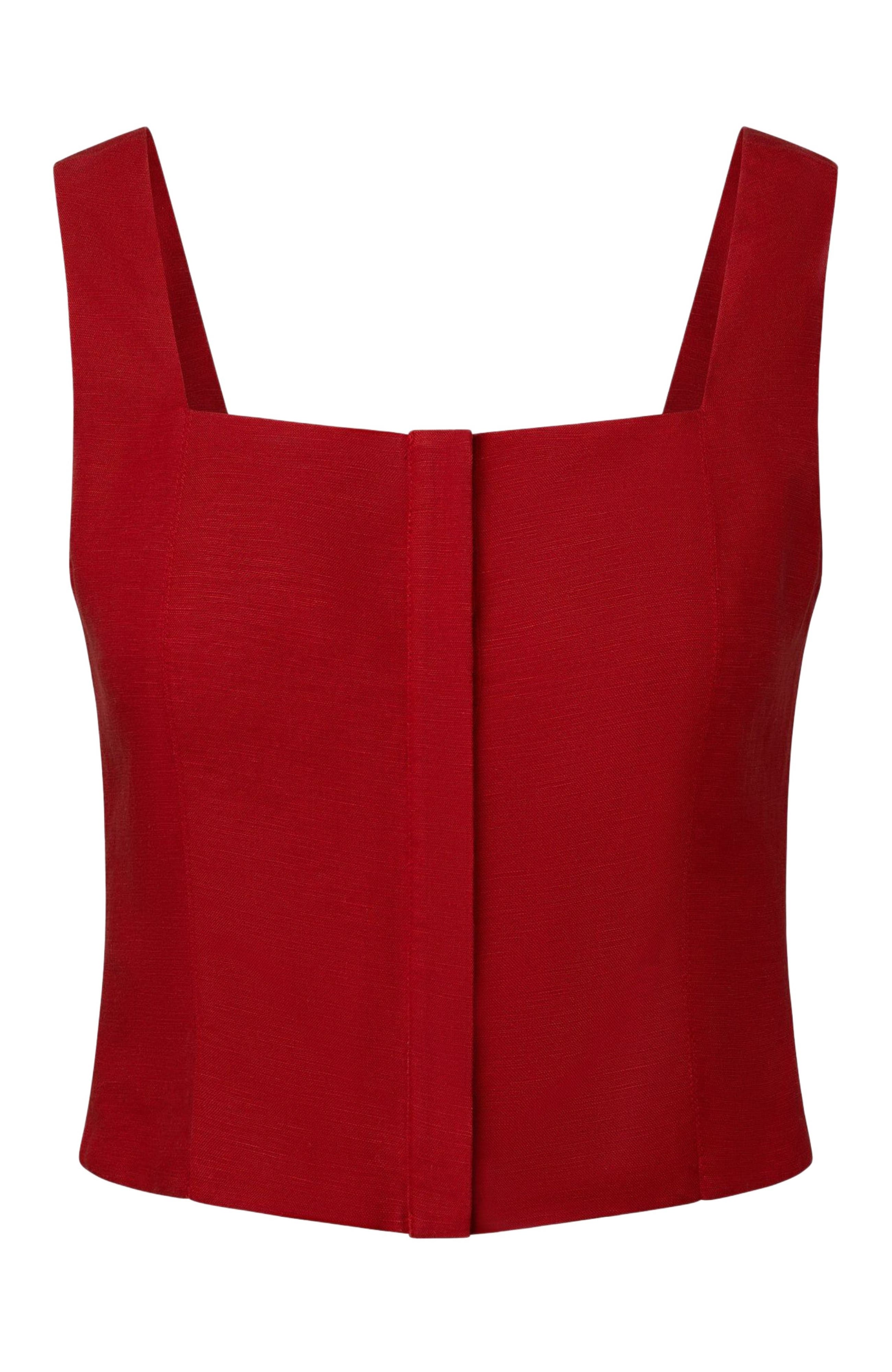 Air Linen Square Neck Top - image 2