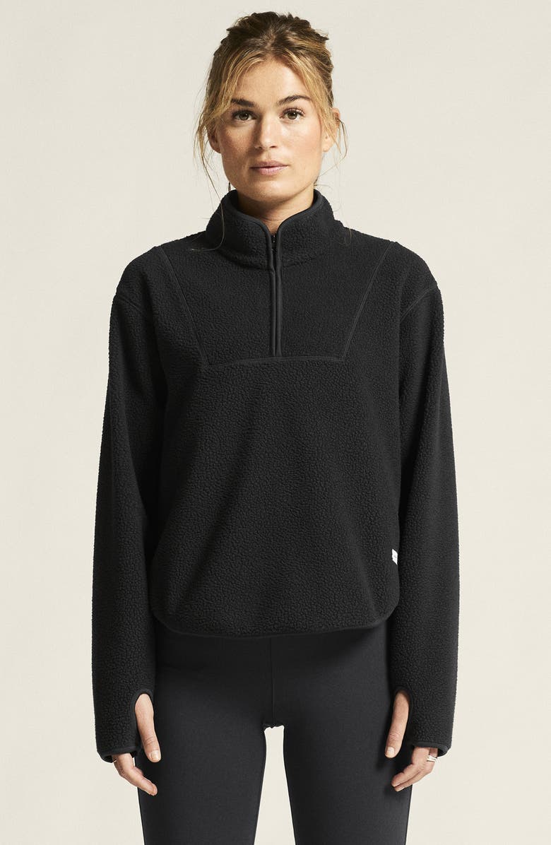 Craft Join High Pile Fleece Half Zip Pullover, Alternate, color, Black