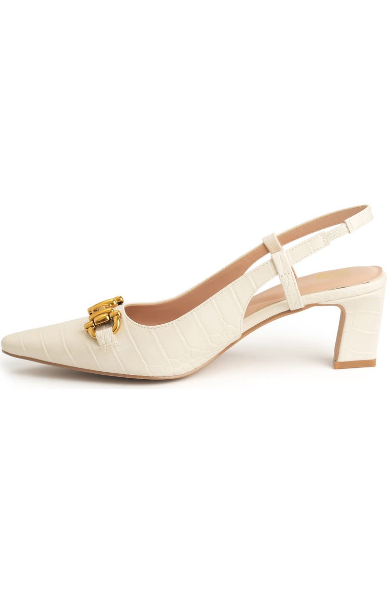 NEW YORK AND COMPANY Ilona Horsebit Slingback Pump, Alternate, color, Ivory