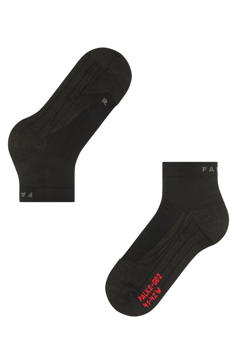 Falke GO2 High Ankle Golf Socks for Spiked Shoes, Alternate, color, Black