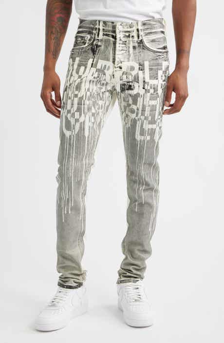 PURPLE BRAND Reverse Black Foil Skinny Jeans