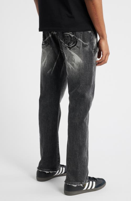Billionaire Boys Club Bb Cosmos Heart Fit Distressed Jeans In Black