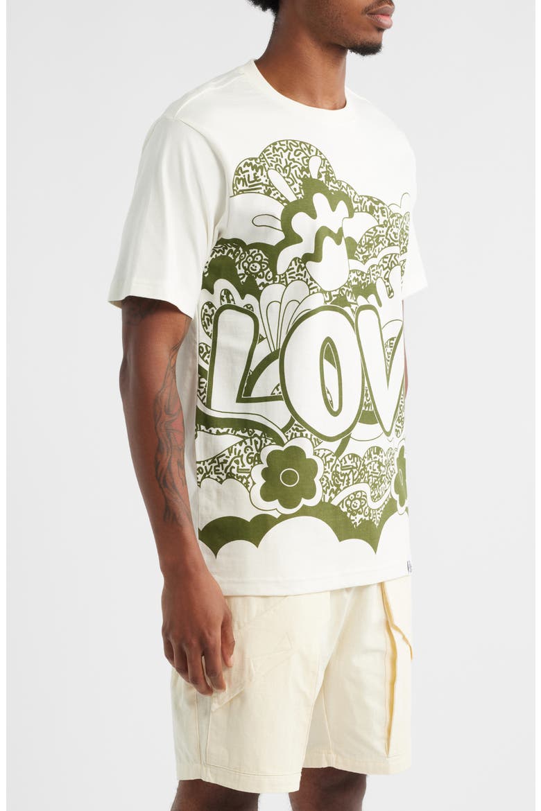 Love Flower Graphic T-Shirt, Alternate, color, VANILLA ICE
