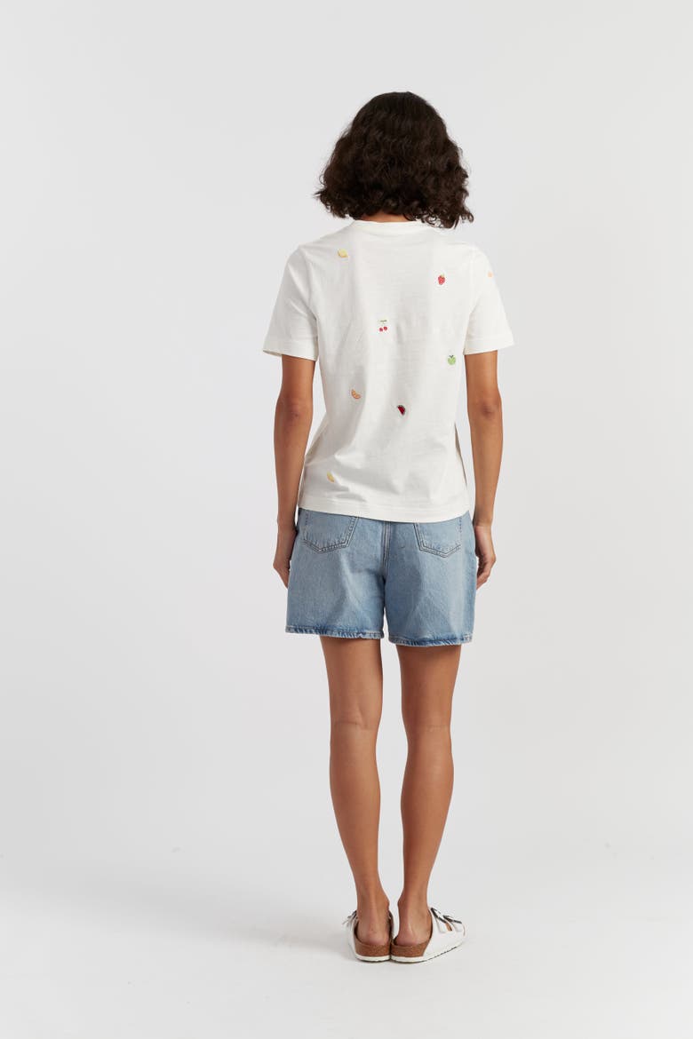Cotton Snoopy Fruit T-Shirt, Alternate, color, Cream