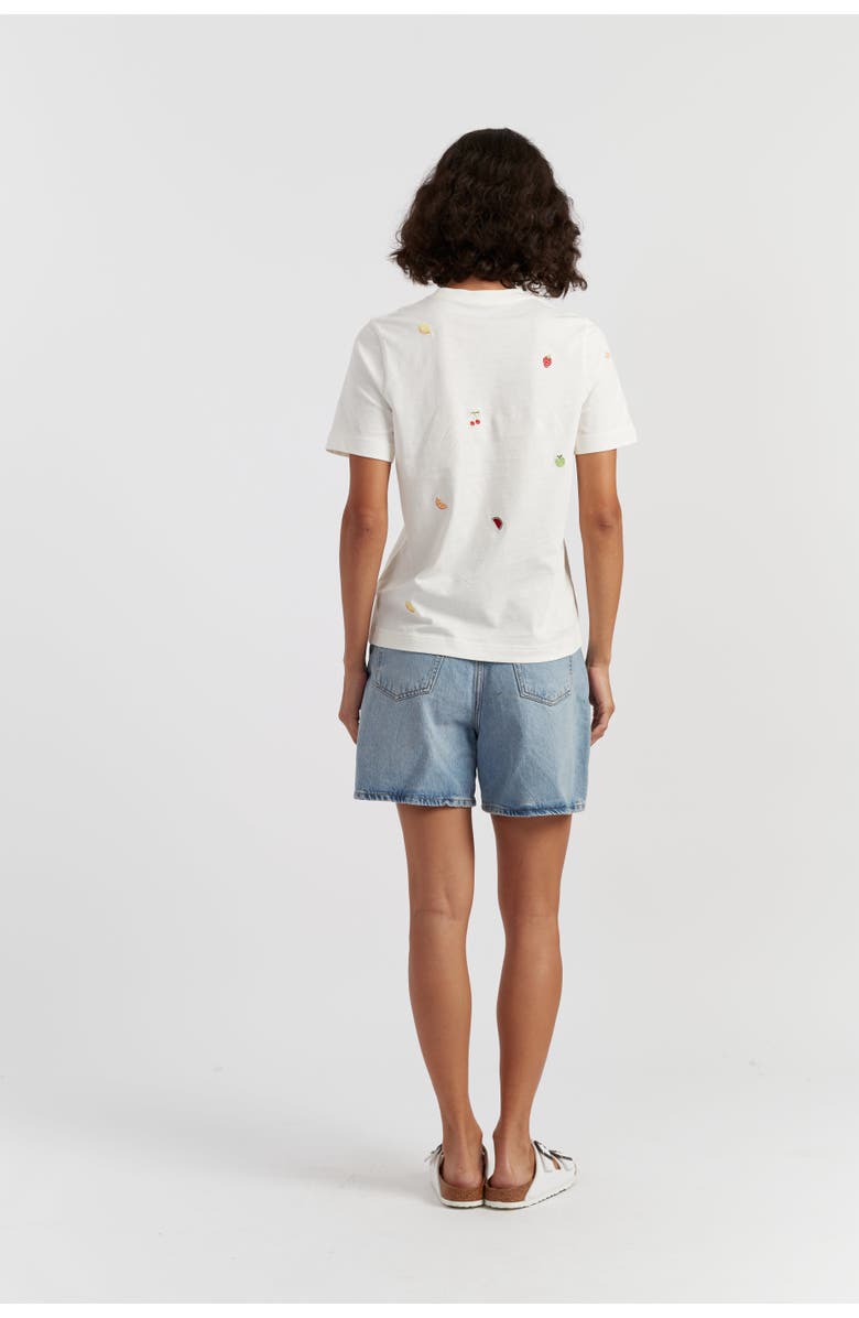 Chinti & Parker Cotton Snoopy Fruit T-Shirt, Alternate, color, Cream