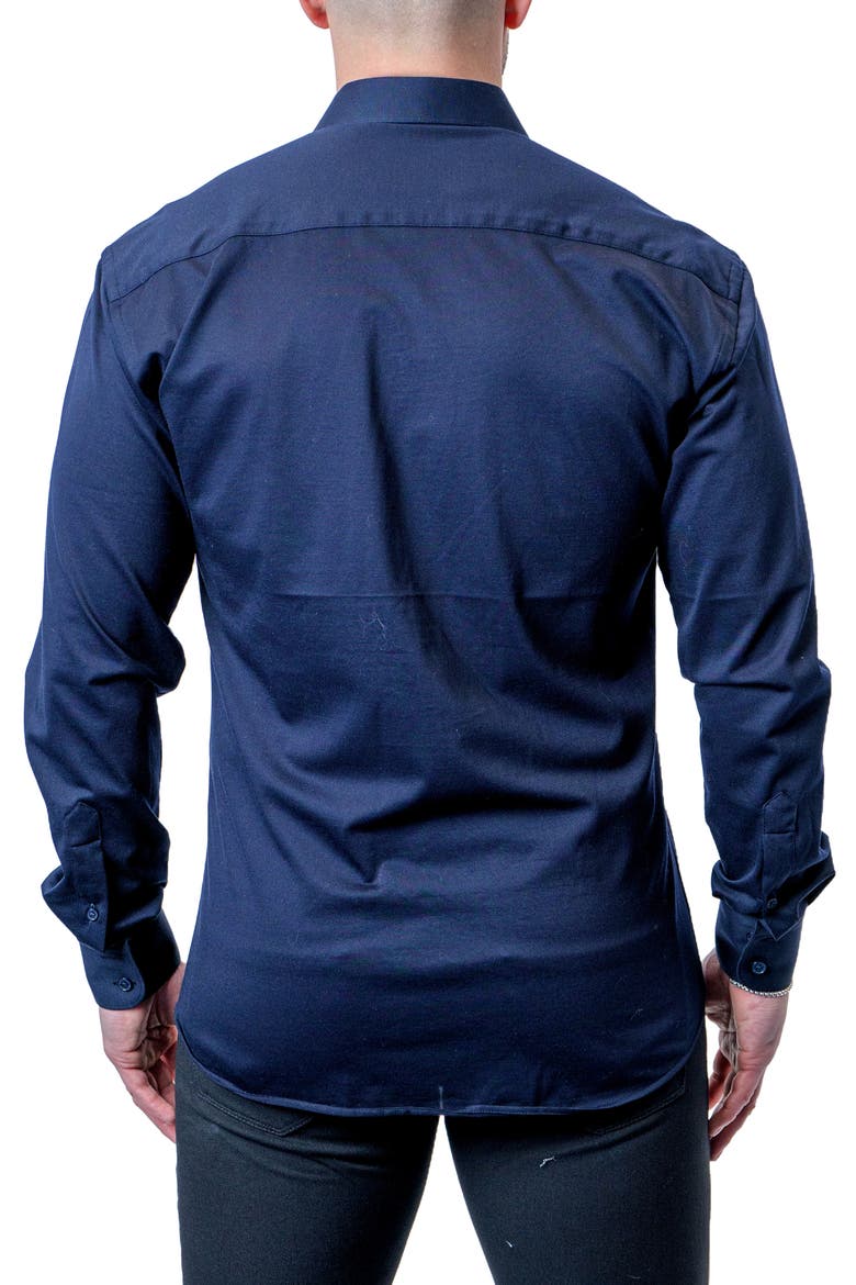 Fibonacci Button-Up Shirt, Alternate, color, BLUE