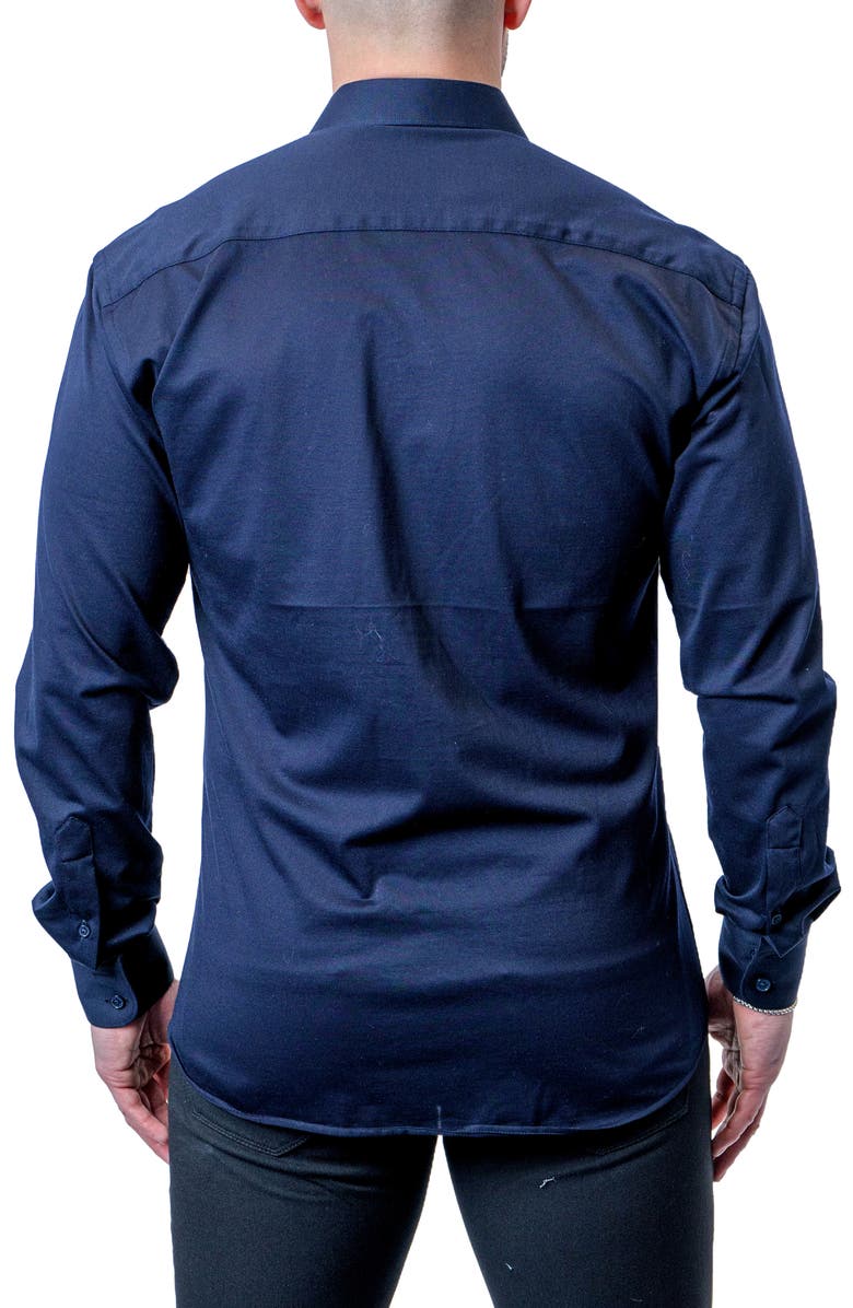 Maceoo Fibonacci Button-Up Shirt, Alternate, color, Blue