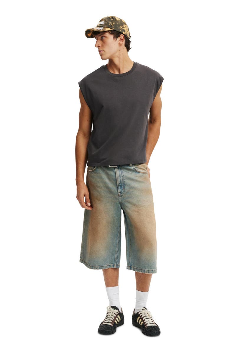 Cotton On Men's Cropped Fit Muscle, Alternate, color, Faded Slate