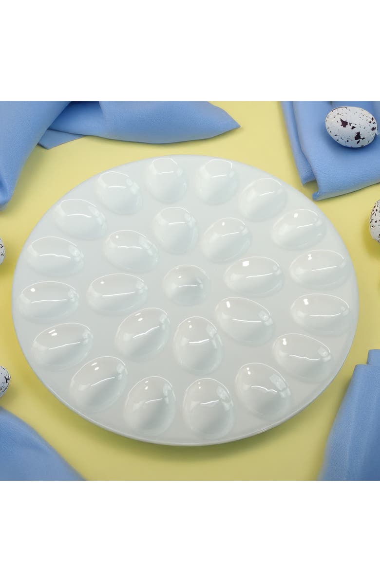 BIA Cordon Bleu Set of 2 Round Egg Plates, Alternate, color, White