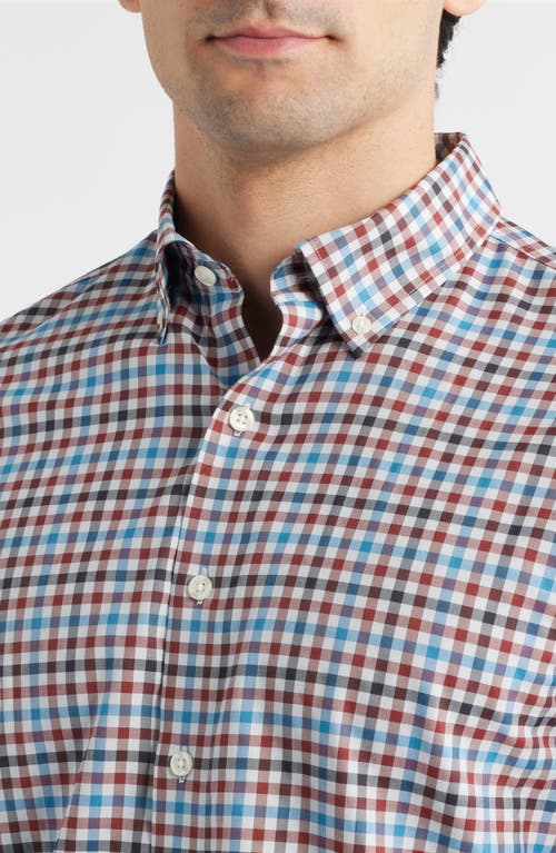 Johnnie-o Hartwick Plaid Nylon Blend Button-down Shirt In Multi