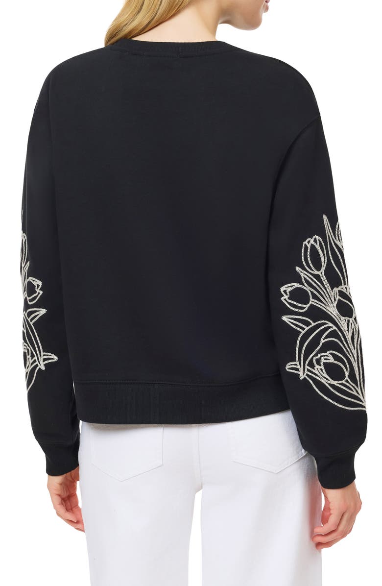 Scotch & Soda Embroidered Sweatshirt, Alternate, color, Black Night