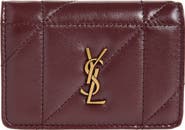 Saint Laurent Jamie Carré Rive Gauche Matelassé Leather Bifold Card Case