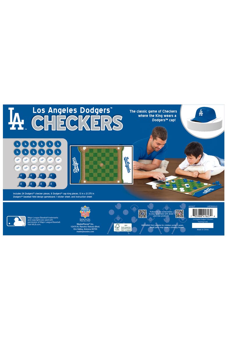 Los Angeles Dodgers Checkers Board Game, Alternate, color, Multicolor
