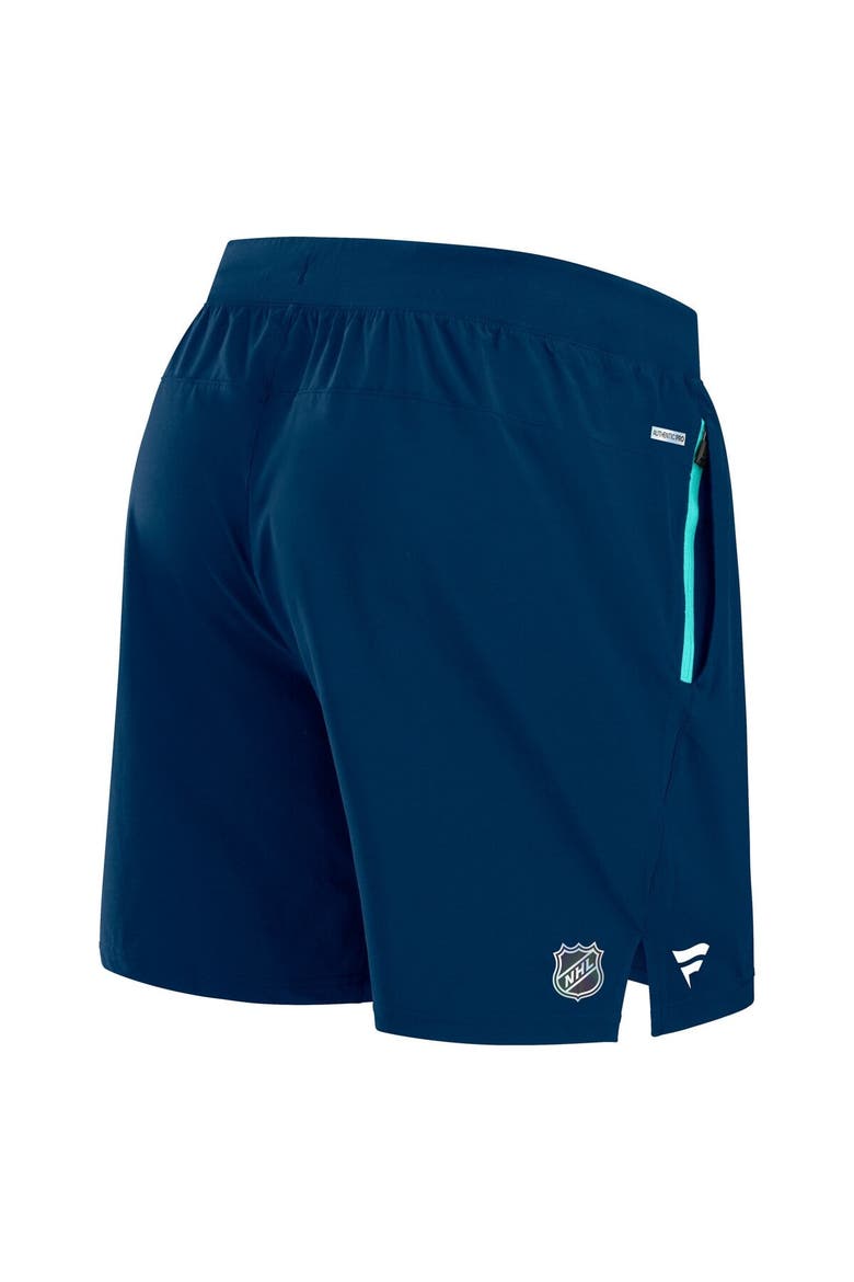 Men's Fanatics Deep Sea Blue Seattle Kraken Authentic Pro Rink Performance Shorts, Alternate, color, Navy
