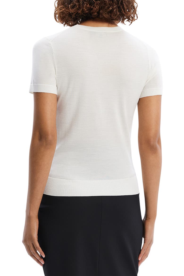 Regal Short Sleeve Wool Sweater, Alternate, color, NEW IVORY - CX1
