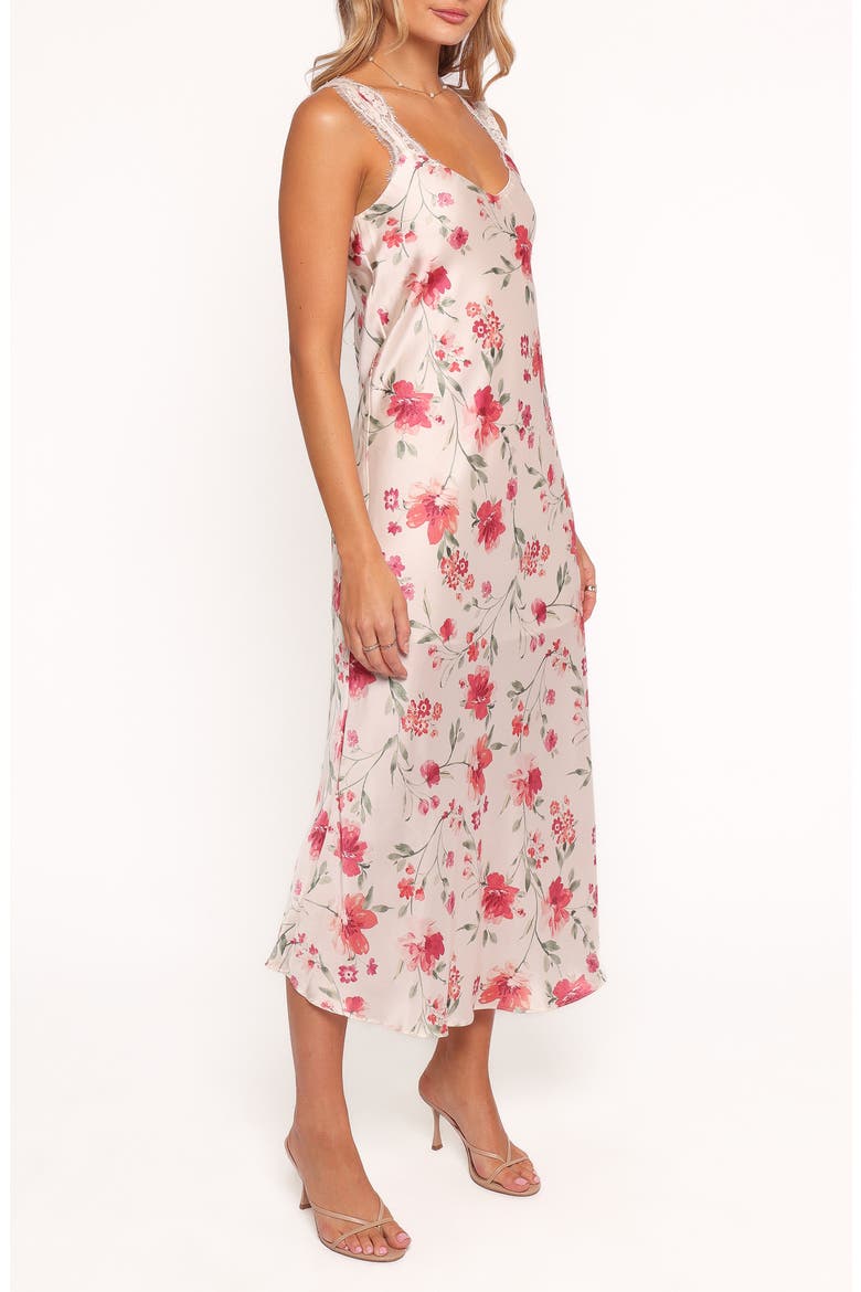 Bennett Floral Satin Slipdress, Alternate, color, CAMEO FLORAL