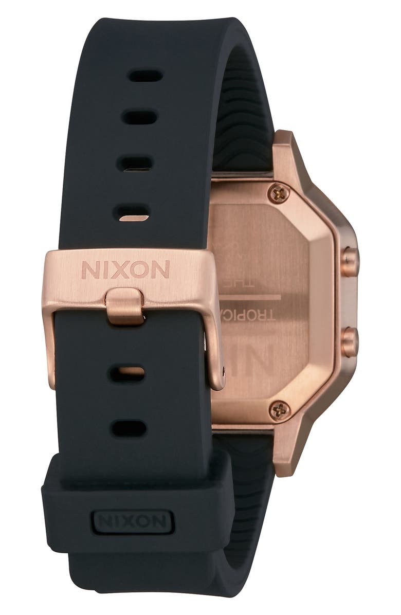 Nixon Siren Digital Watch, 36mm, Alternate, color, Black/ Rose Gold
