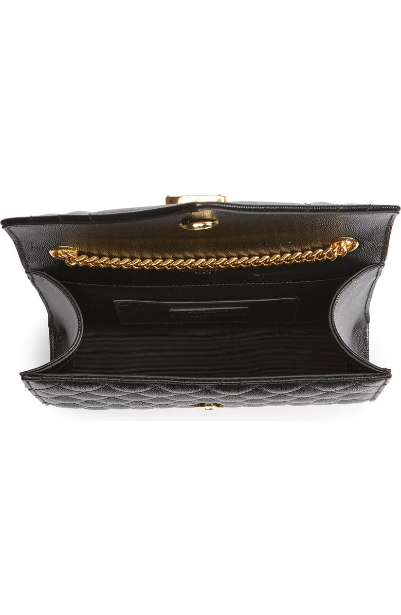 Saint Laurent Small Cassandre Leather Shoulder Bag, Alternate, color,