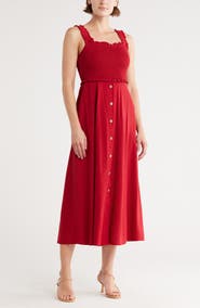 Blu Pepper Smocked Midi Sundress