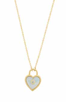 EFFY Diamond & Mother of Pearl Heart Necklace