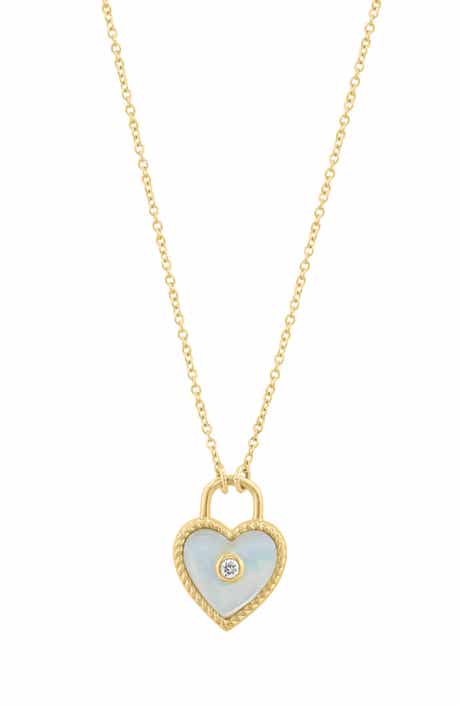 EFFY Diamond & Mother of Pearl Heart Necklace