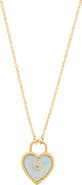 EFFY Diamond & Mother of Pearl Heart Necklace