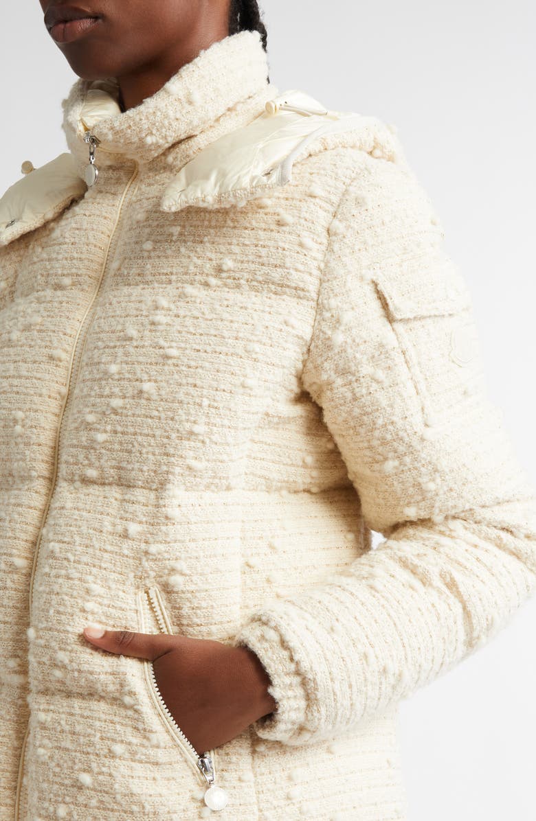 Moncler Fourmines Tweed Down Jacket, Alternate, color, 