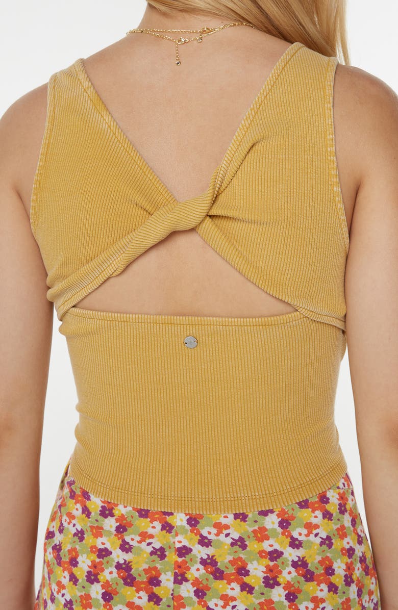 Roxy City Lights Cutout Tank, Alternate, color, Amber Gold