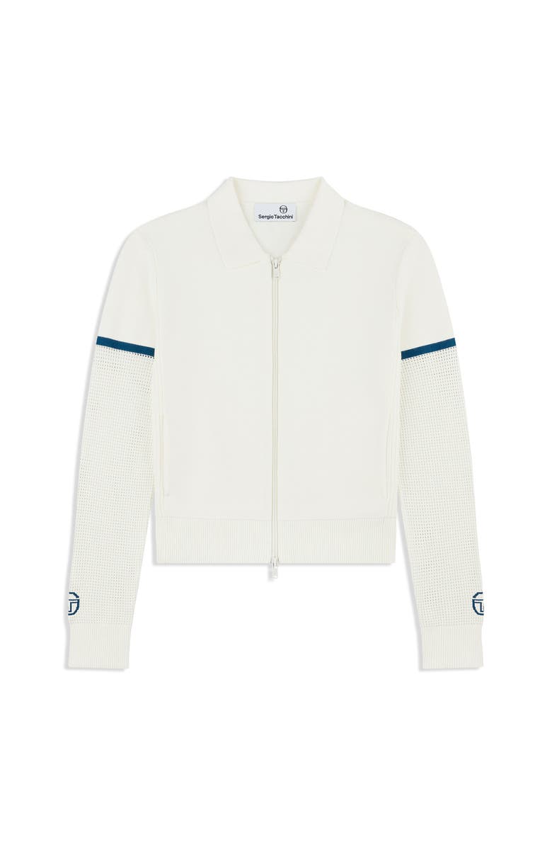 Sergio Tacchini Nota Knit Jacket, Alternate, color, Gardenia