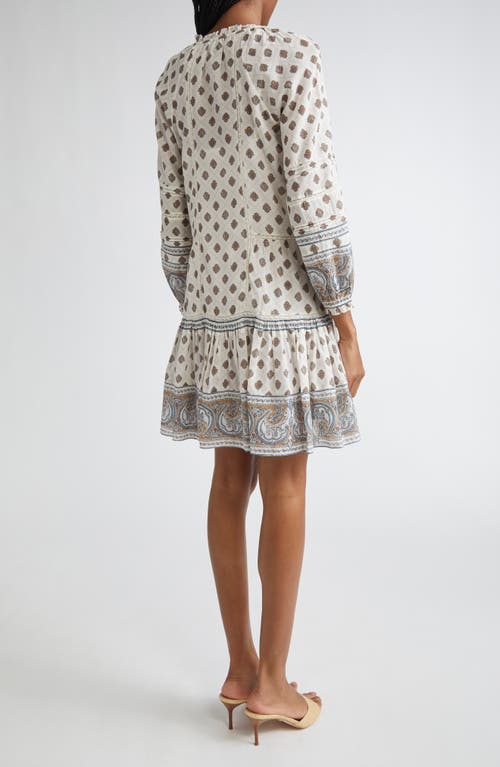 Veronica Beard Belissa Printed Cotton-blend Mini Dress In White