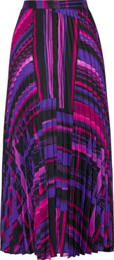 Milly Otha Pleated Midi Skirt