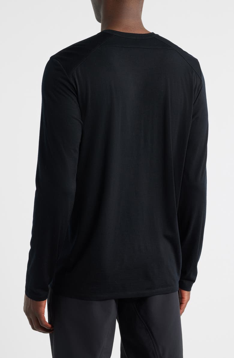 Arc'teryx Frame Long Sleeve Wool Blend T-Shirt, Alternate, color, Black