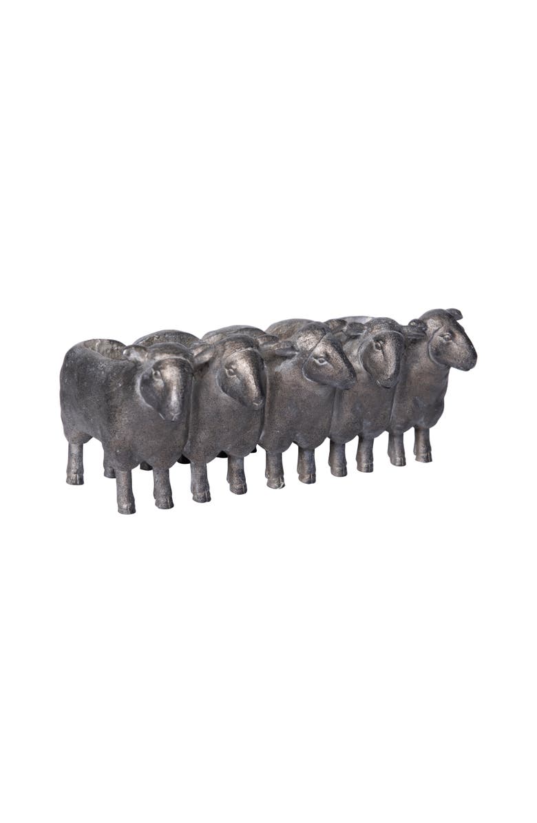 Storied Home Sheep Planter, Main, color, Silver