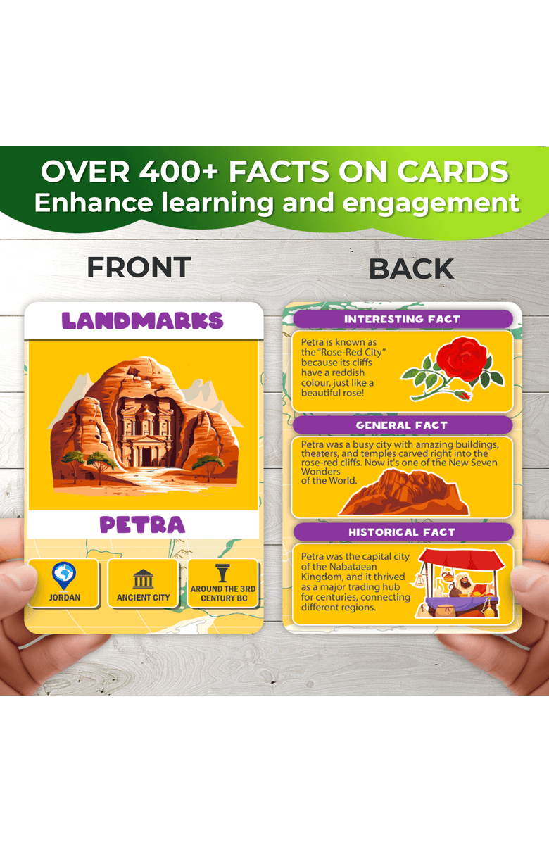 Quokka Search & Find Riddle Puzzles for Kids - 70 & 150 Piece Jigsaw Puzzles with Flashcards, Alternate, color, 150Pcs World Map