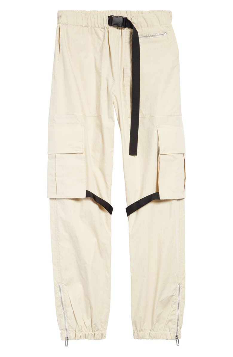 Off-White Diagonal Stripe Tab Cotton Cargo Pants, Alternate, color,
