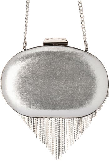 Bria Crystal Fringe Clutch