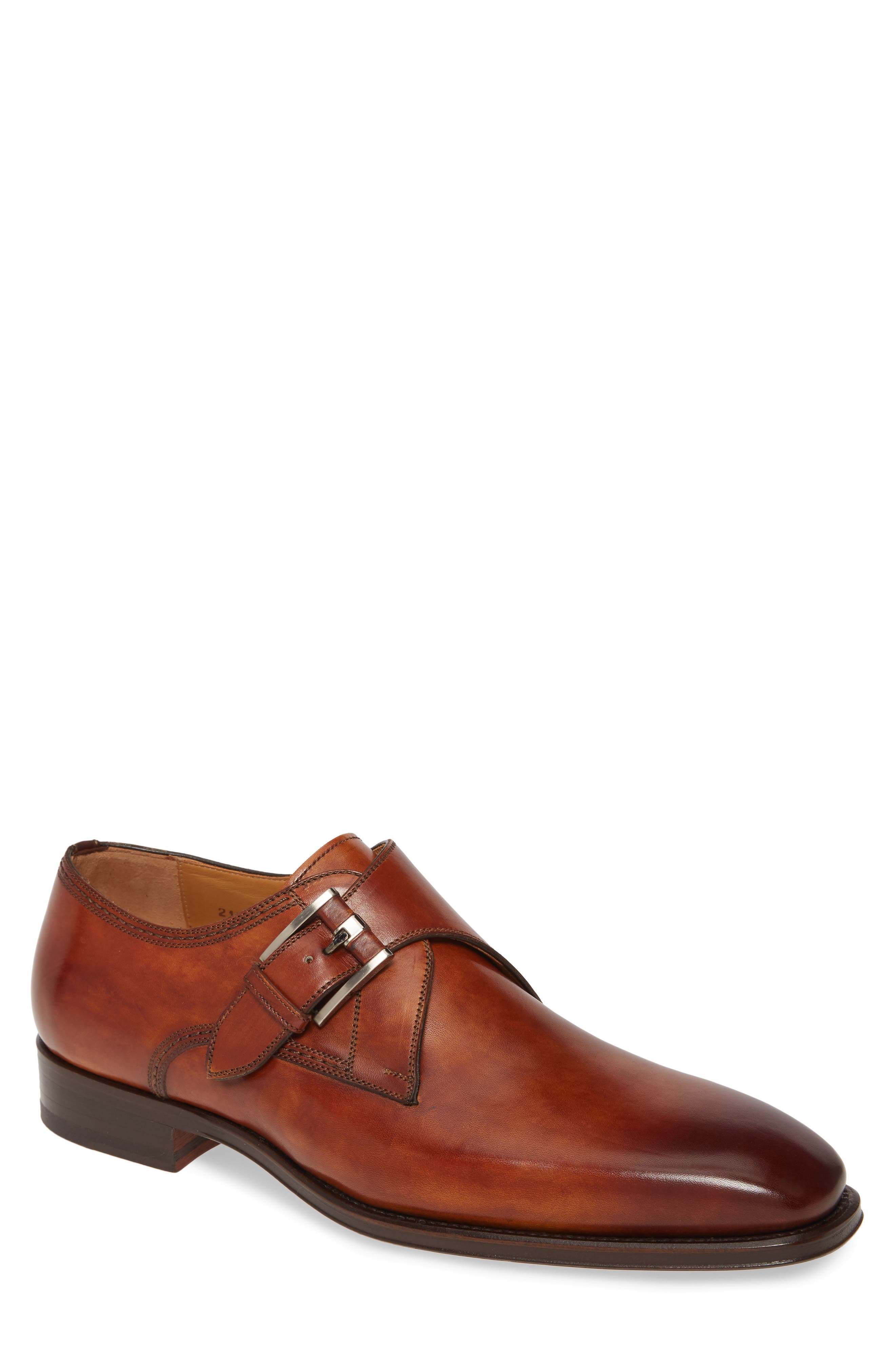 Marco II Monk Strap Shoe, Main, color, COGNAC LEATHER
