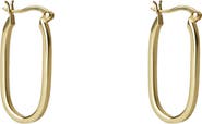 Argento Vivo Sterling Silver Oval Hoop Earrings