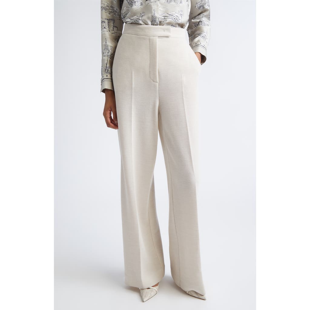 Max Mara Attina Jersey Trousers In White